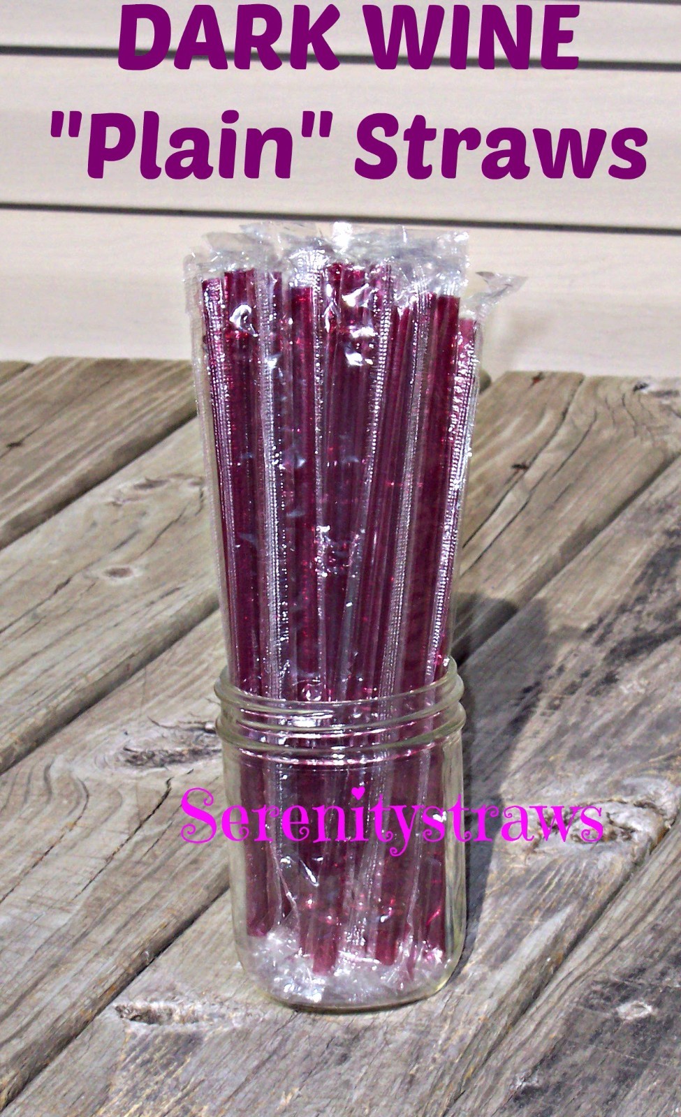 PLAIN ACRYLIC STRAWS, Solid Colors, Individually Wrapped, Reusable