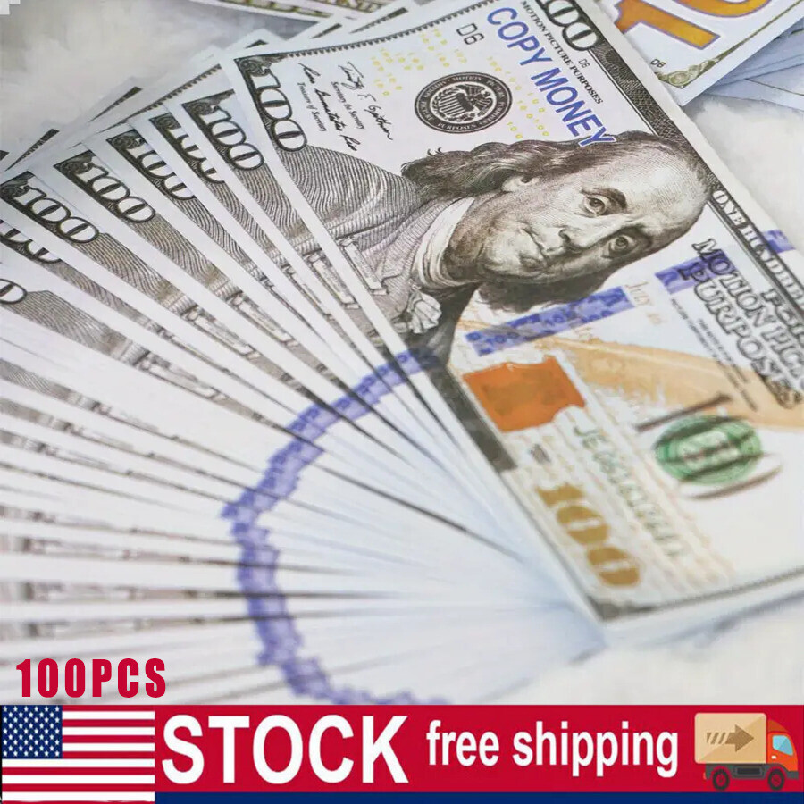 100 PCS Prop Fake Toys Money BANK GAMES CASH PAPER 100 DOLLAR BILLS $ US
