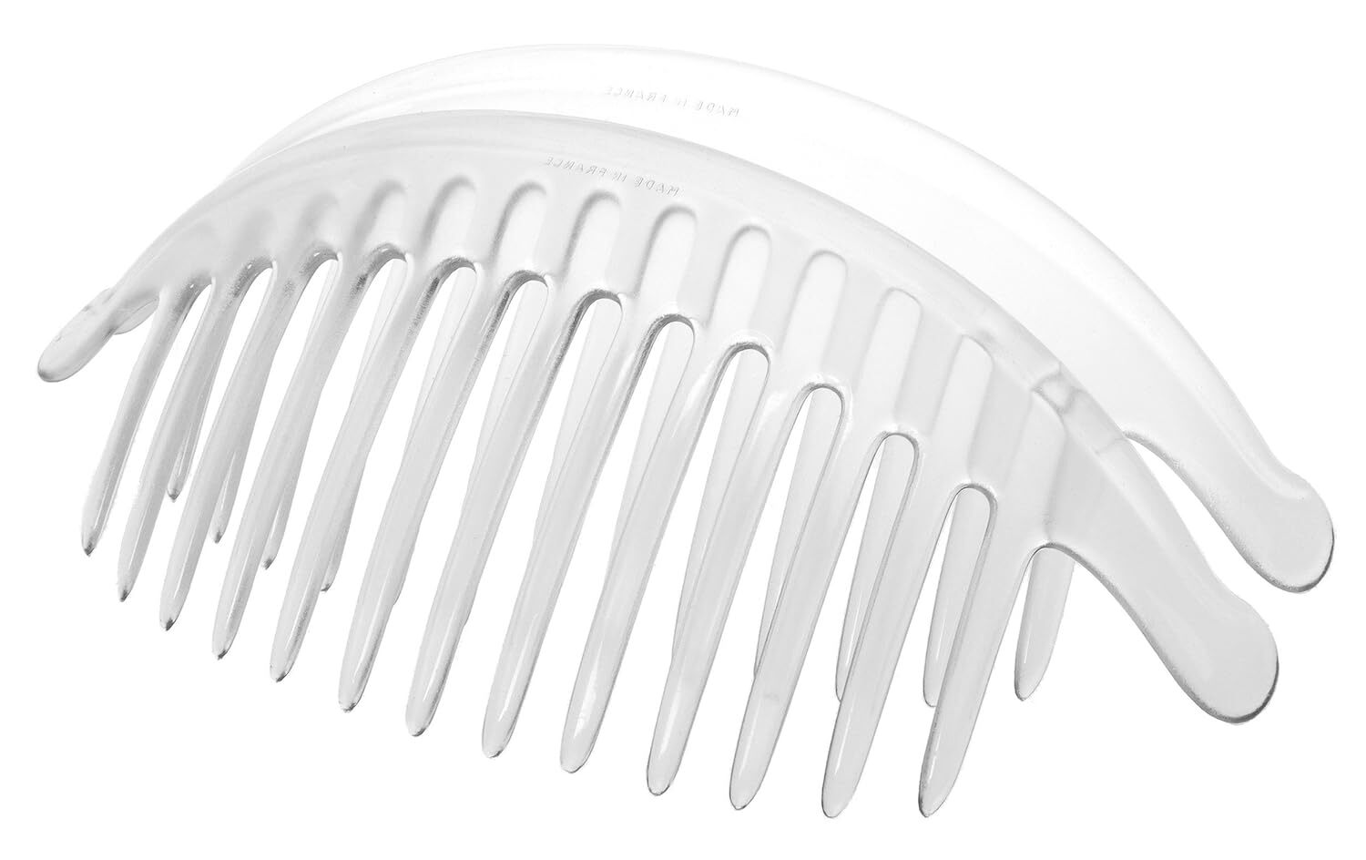 France Luxe Belle Larger Interlocking Comb, Clear, Set of 2 – One Size, Clear