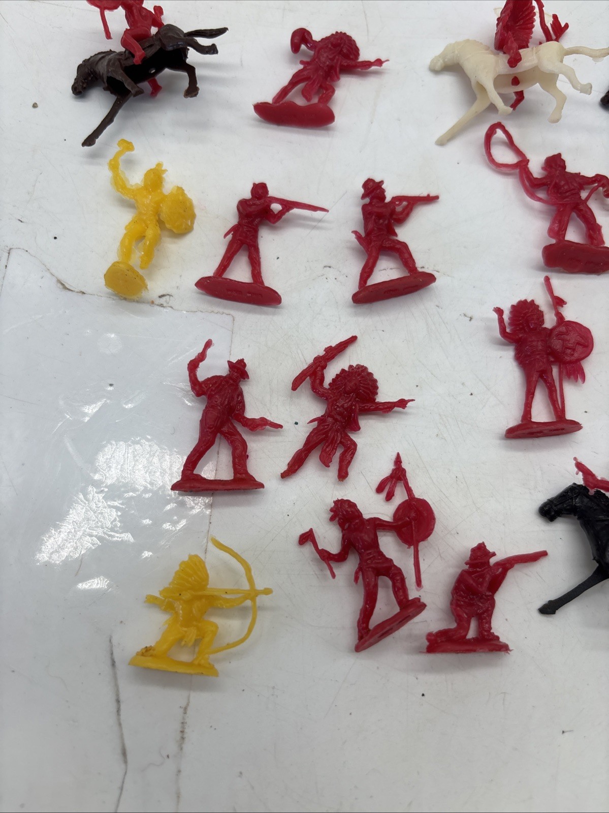 Lot Of 23 Birthday Cake Picks Toppers Cowboys Indians Bows Arrows Horses Vintage