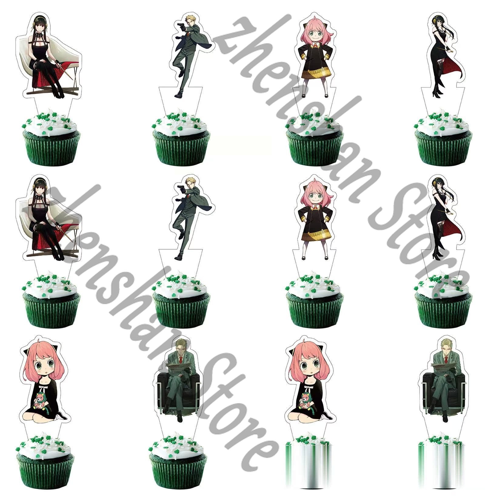SPY×FAMILY Supplies Birthday Party Set Balloons Cake Toppers Banner Decor Gift D