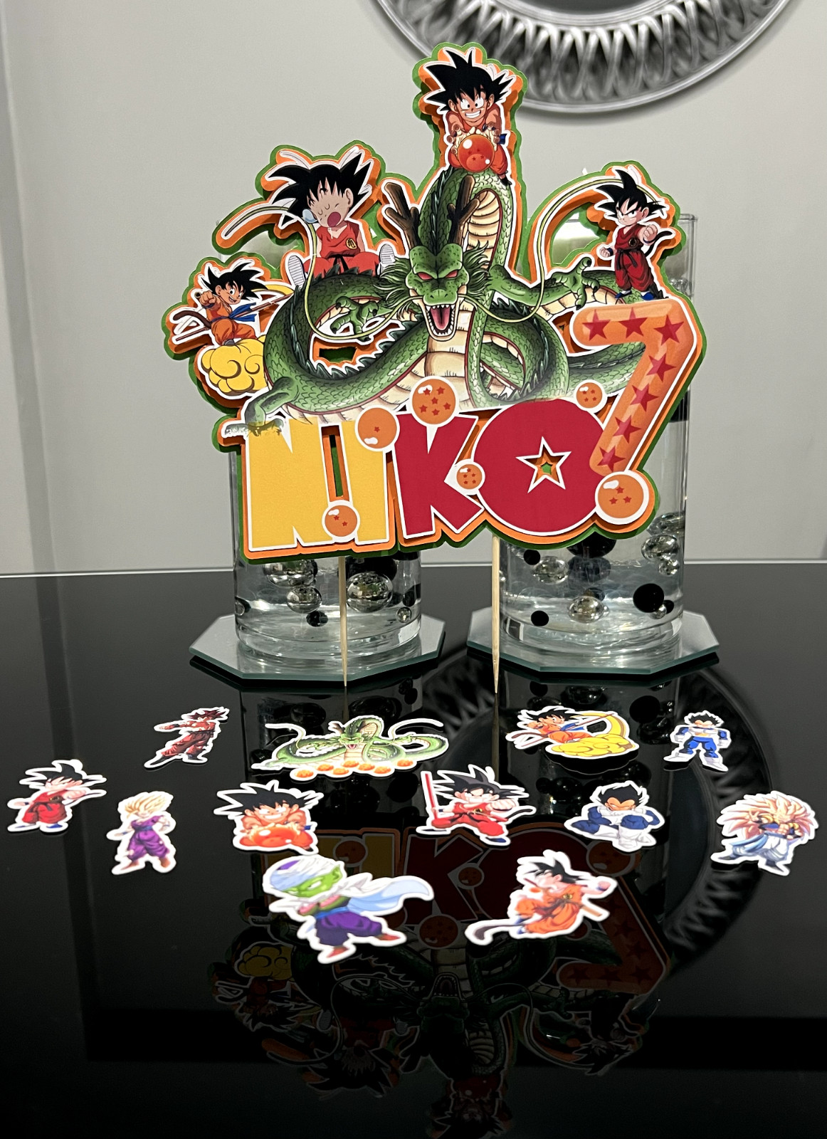 DRAGON BALL Z PERSONALIZED PARTY DECORATION, FAVOR BOXES, TABLE CENTERPIECE, ETC