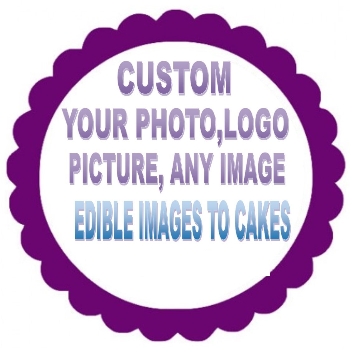 CUPCAKES ROUND TOPPER EDIBLE PHOTO IMAGE CUSTOM – ANY IMAGE (ENGLISH/SPANISH)