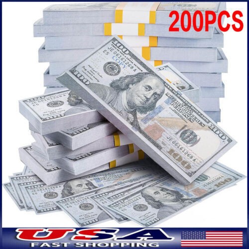 1000pcs(100K) money props toy play fake bills for video, Learning Education Toys