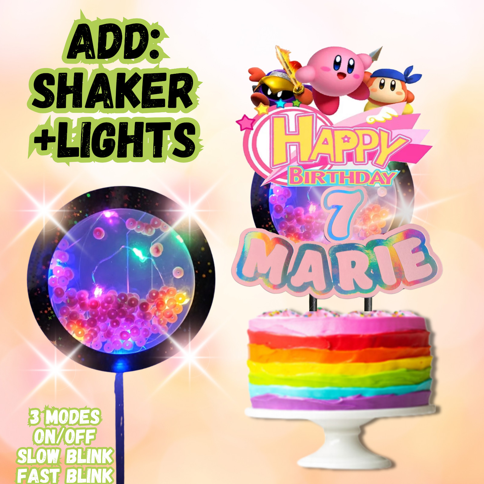Kirby Star birthday party supplies favor centerpiece decoration event theme pink