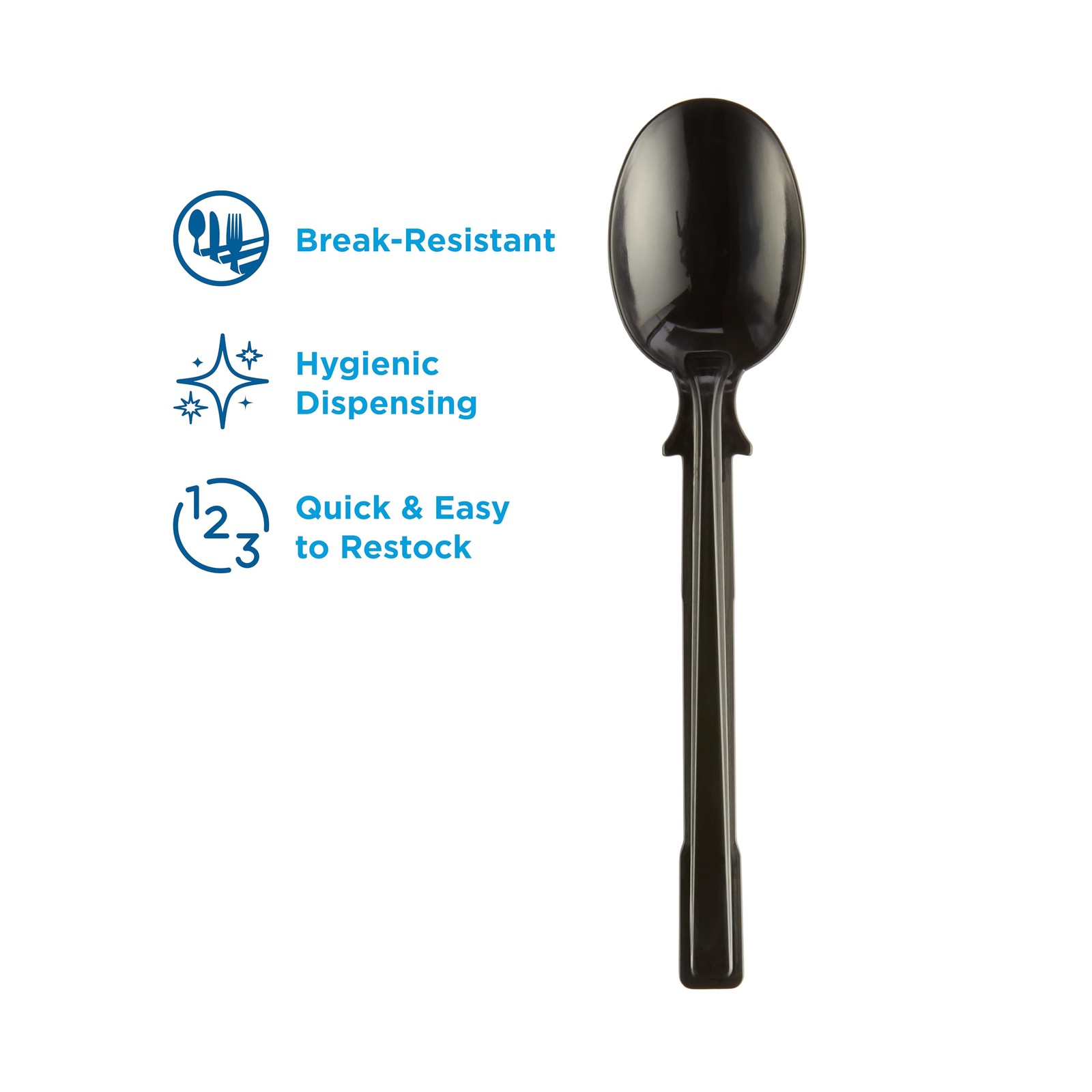 Dixie Ultra Dussps5 Polypropylene Spoon Set Black 960/Carton