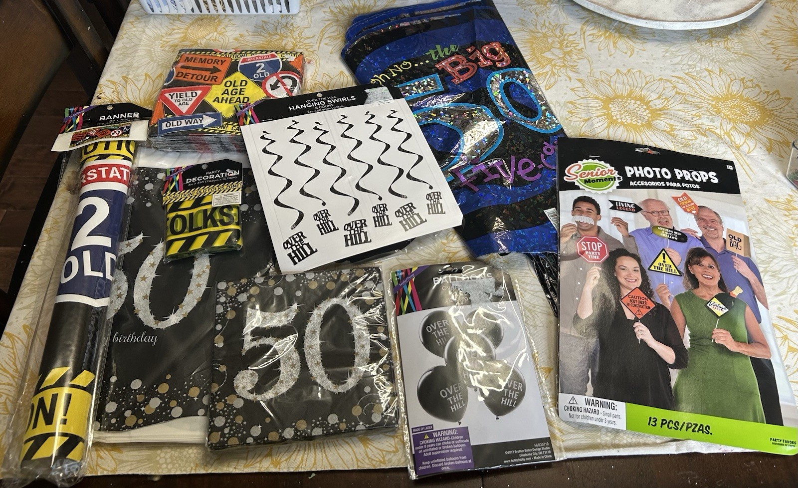 Over The Hill Birthday 50th Decorations,Over The Hill Decorations Funny, LOT 18