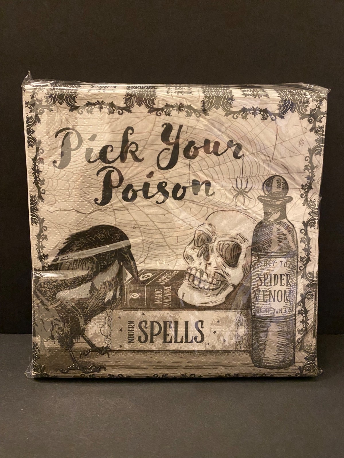 Halloween Party Decor Set For 30 Guests – Plates Napkins Sign Bowls Apothecary