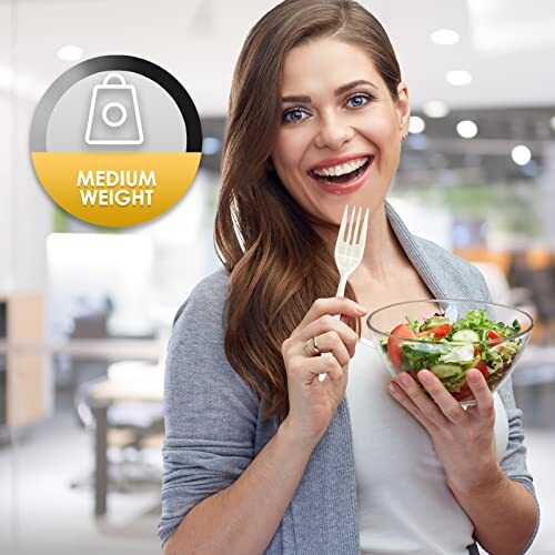 Medium Weight Disposable Plastic Forks 1000-Pack – Bulk White Plastic Silverwa