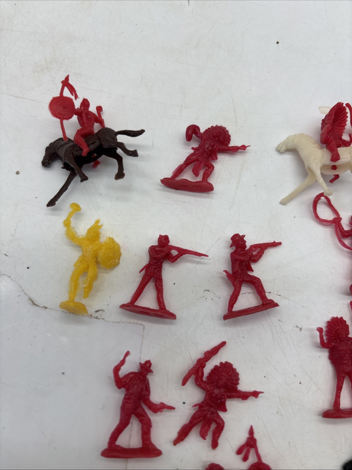 Lot Of 23 Birthday Cake Picks Toppers Cowboys Indians Bows Arrows Horses Vintage