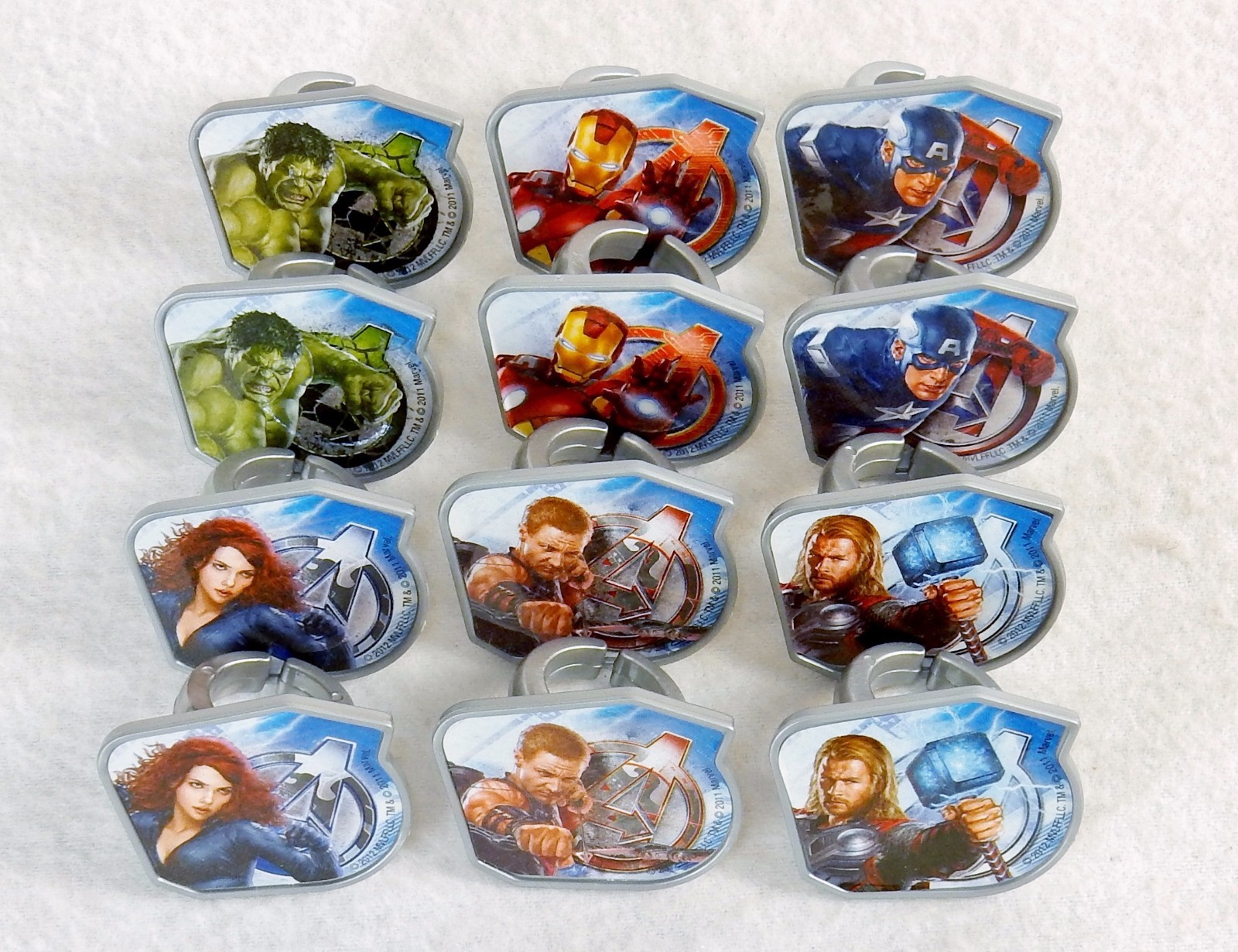12 Pk Cupcake Topper Rings, Marvel Avengers Assemble, 6 Assorted Hero Designs