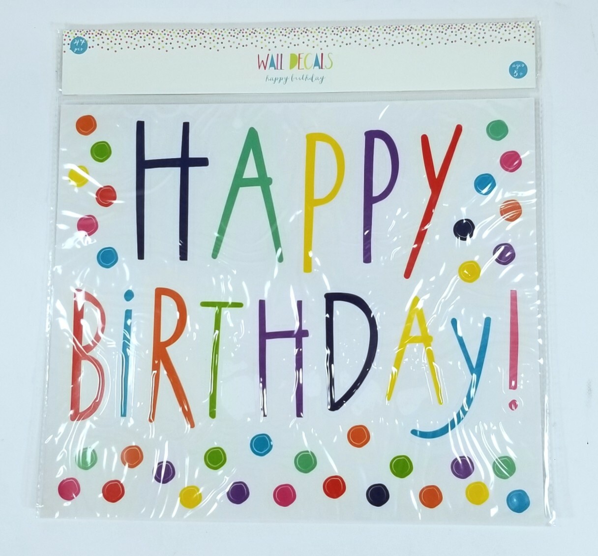 2 Sheets of 47 Count Each – Decorative Wall Art for Any Occasion, Happy Birthday