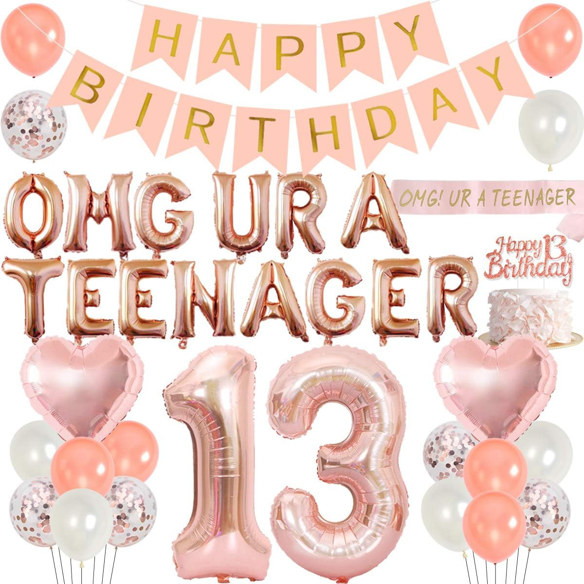 Teenager Birthday Party Decoration 13Th Birthday Party Decorations for Girls wit