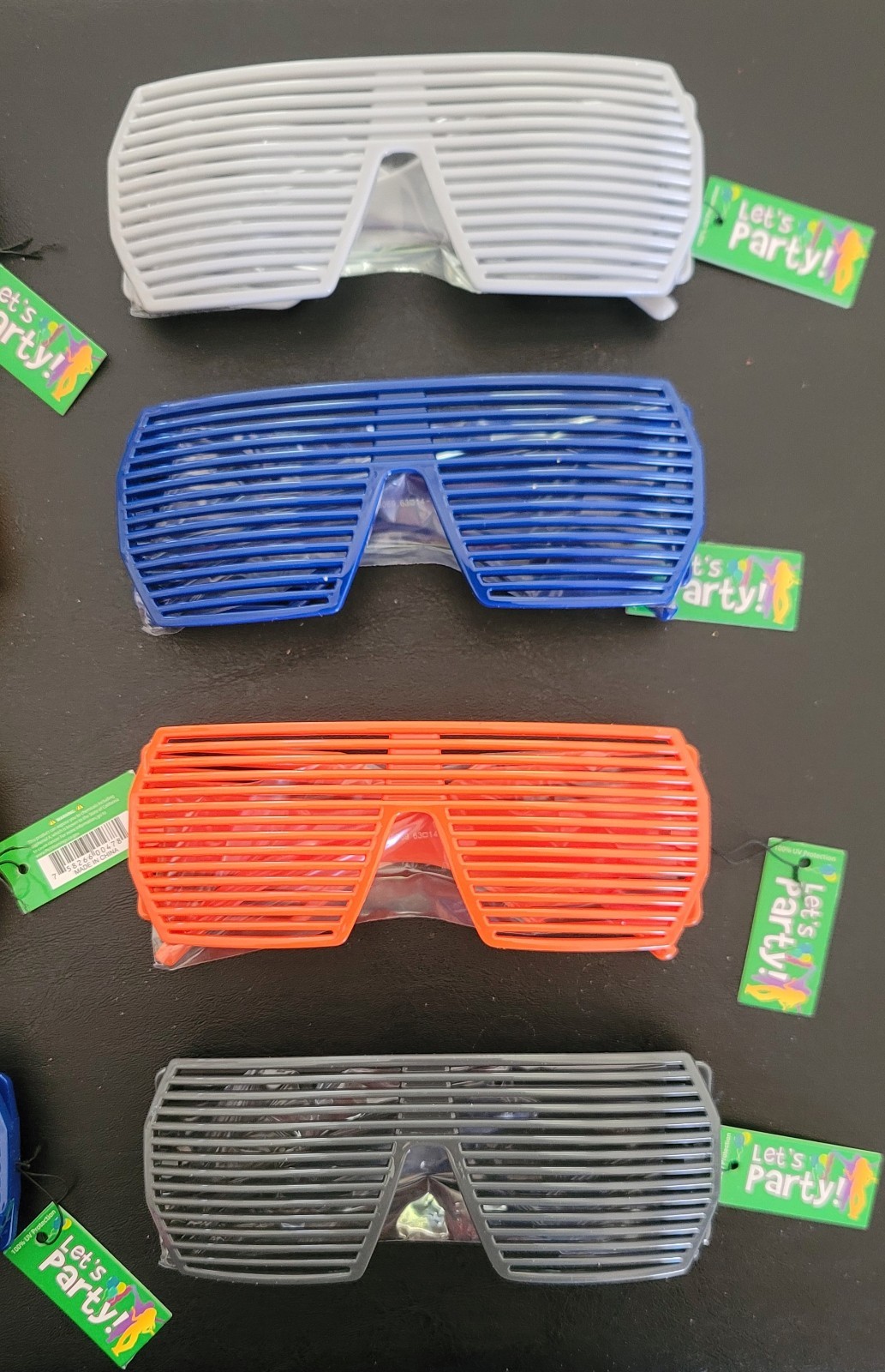 LOT OF 8 PARTY SUNGLASSES – Retro Grill Shutter Kanye West Costume Glasses, NEW