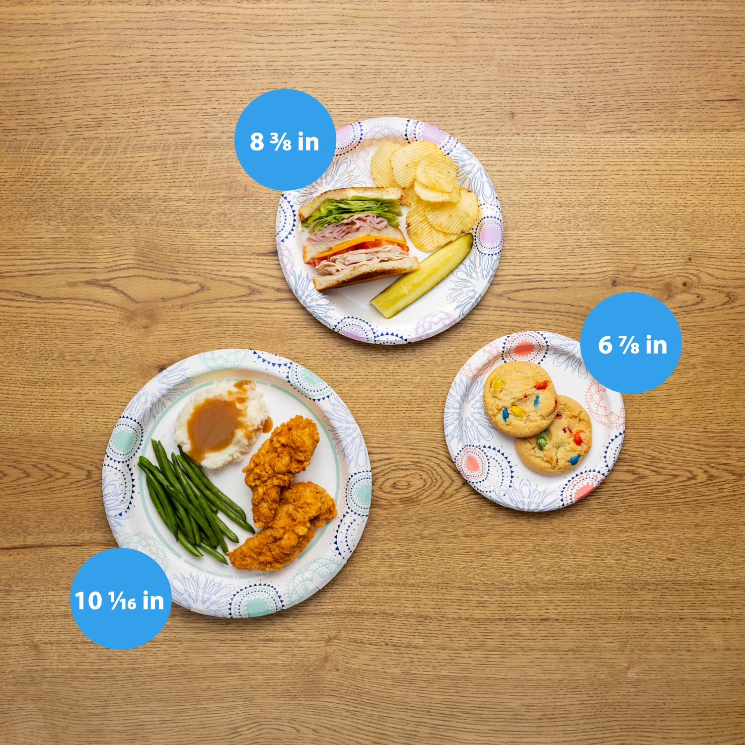 Great Value 8.5″ Everyday Disposable Paper Plates, 100 Count