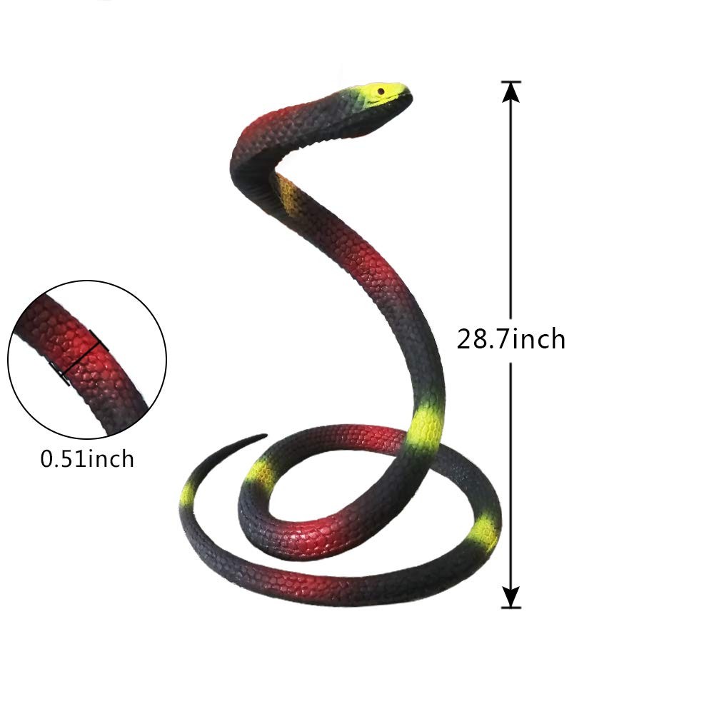 Rubber Snakes to Keep Birds Away,4 Pieces 29 Inch Realistic Rubber Snakes, Pr…