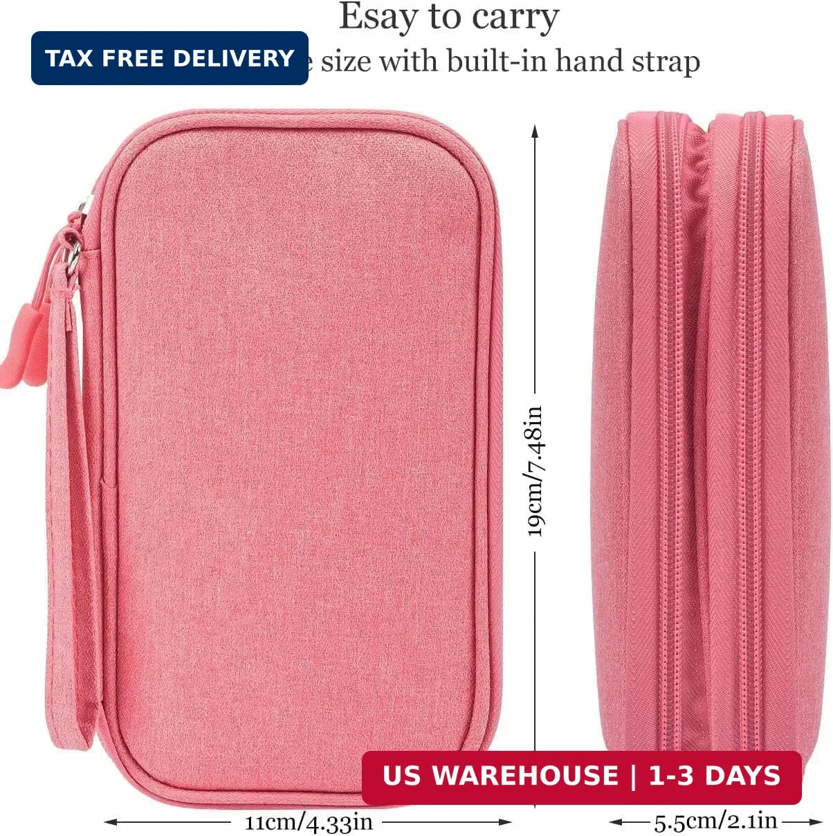 CAOODKDK Electronic Organizer Travel USB Cable Accessories Bag/Case,Waterproof f