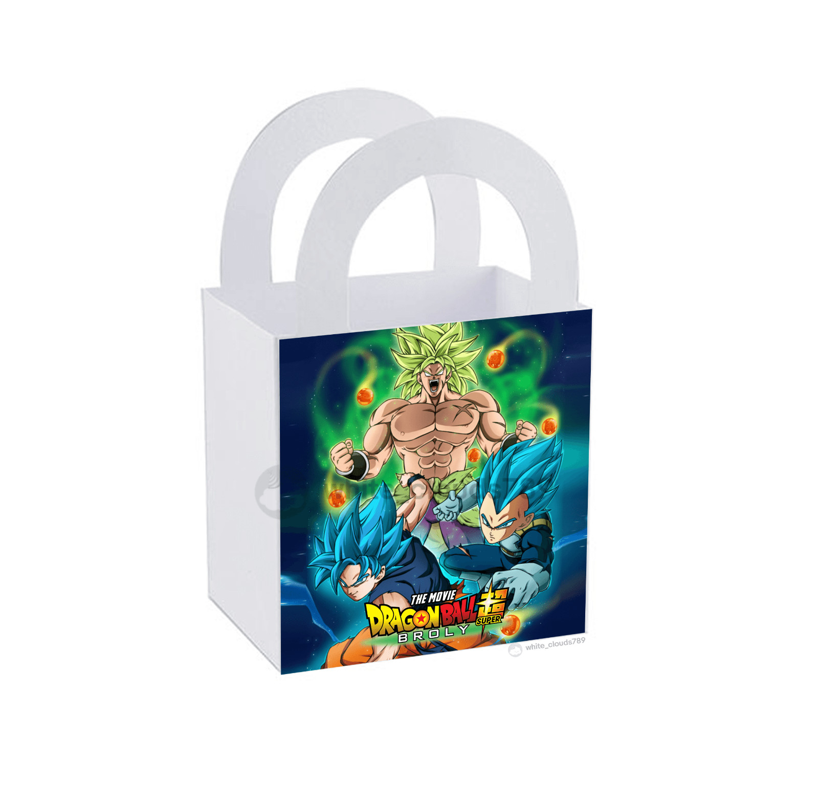 8 Dragon Ball Super Broly Treat Box Party Favor Loot Goody Bag Birthday 3″ x 3″
