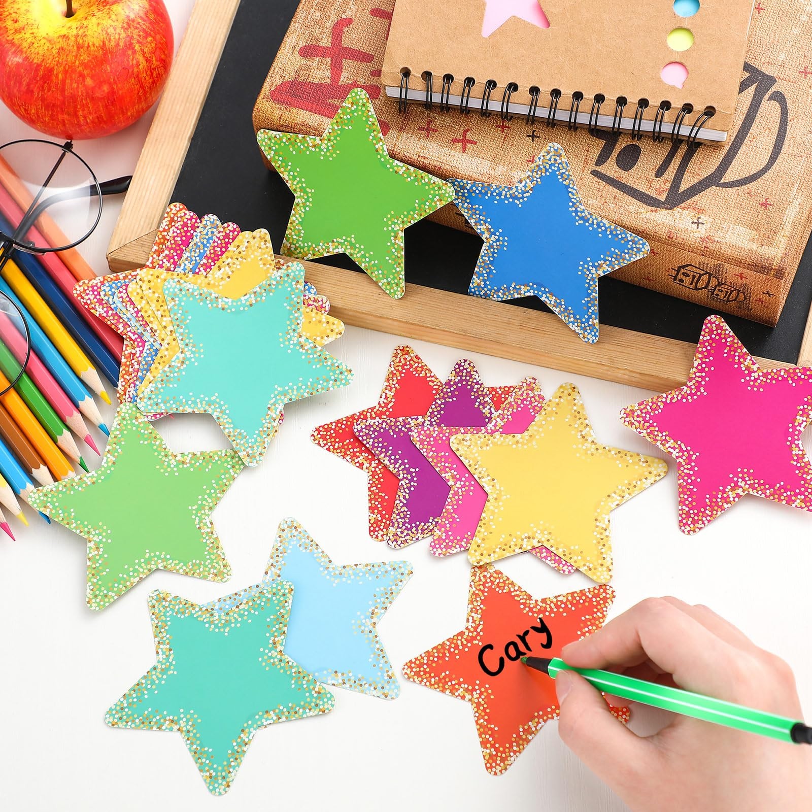 108 Pcs Confetti Stars, Bulletin Board Decor, Multicolor Craft