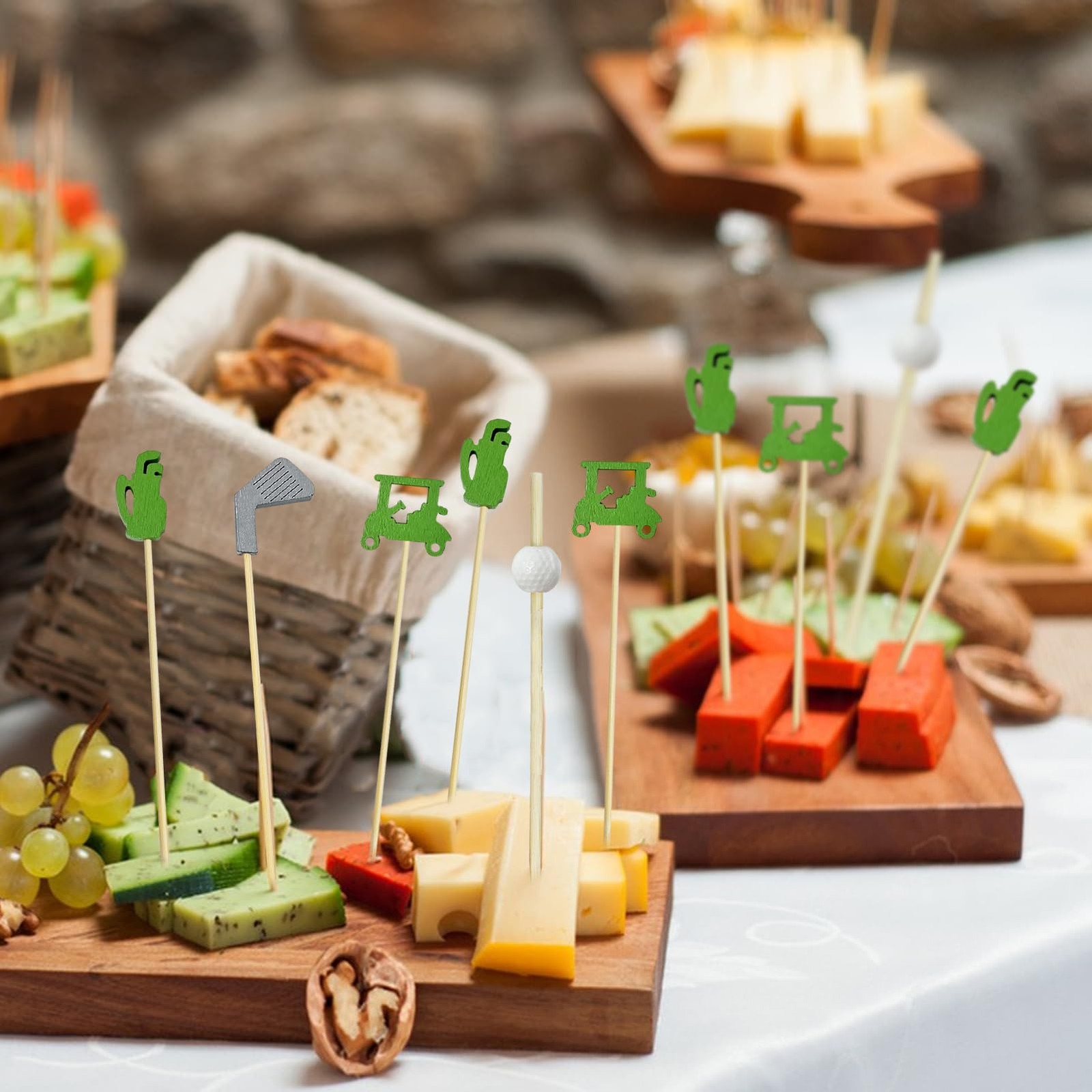 200 PCS Golf Theme Decorative Cocktail Picks Appetizer Skewers Fits 4.7 Inch