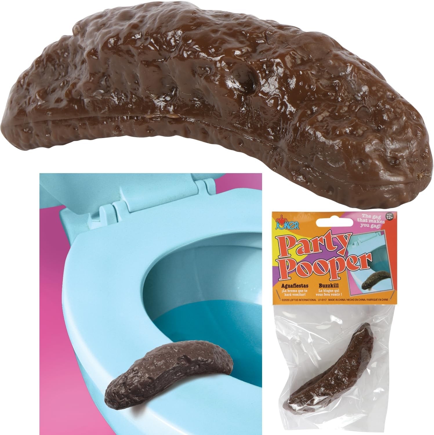 Liquid Ass Spray + Party Pooper Fake Poo Toy Bundle