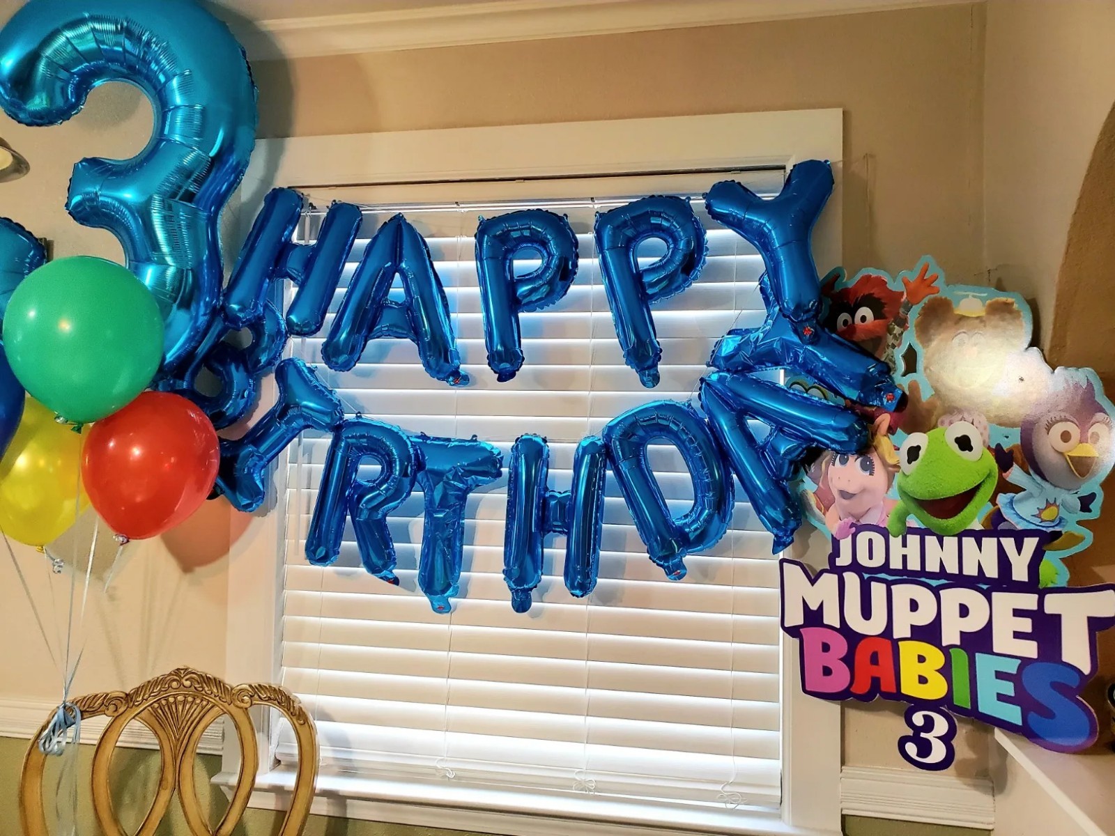 LARGE Happy Birthday Balloons Banner Self Inflating Bunting Party Decoration