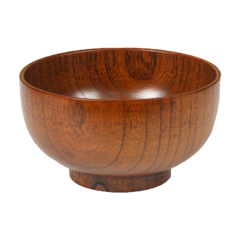 PRETYZOOM Sour Jujube Wood Bowl with Lid 4.33 Inch Small Round Wooden Bowl Light