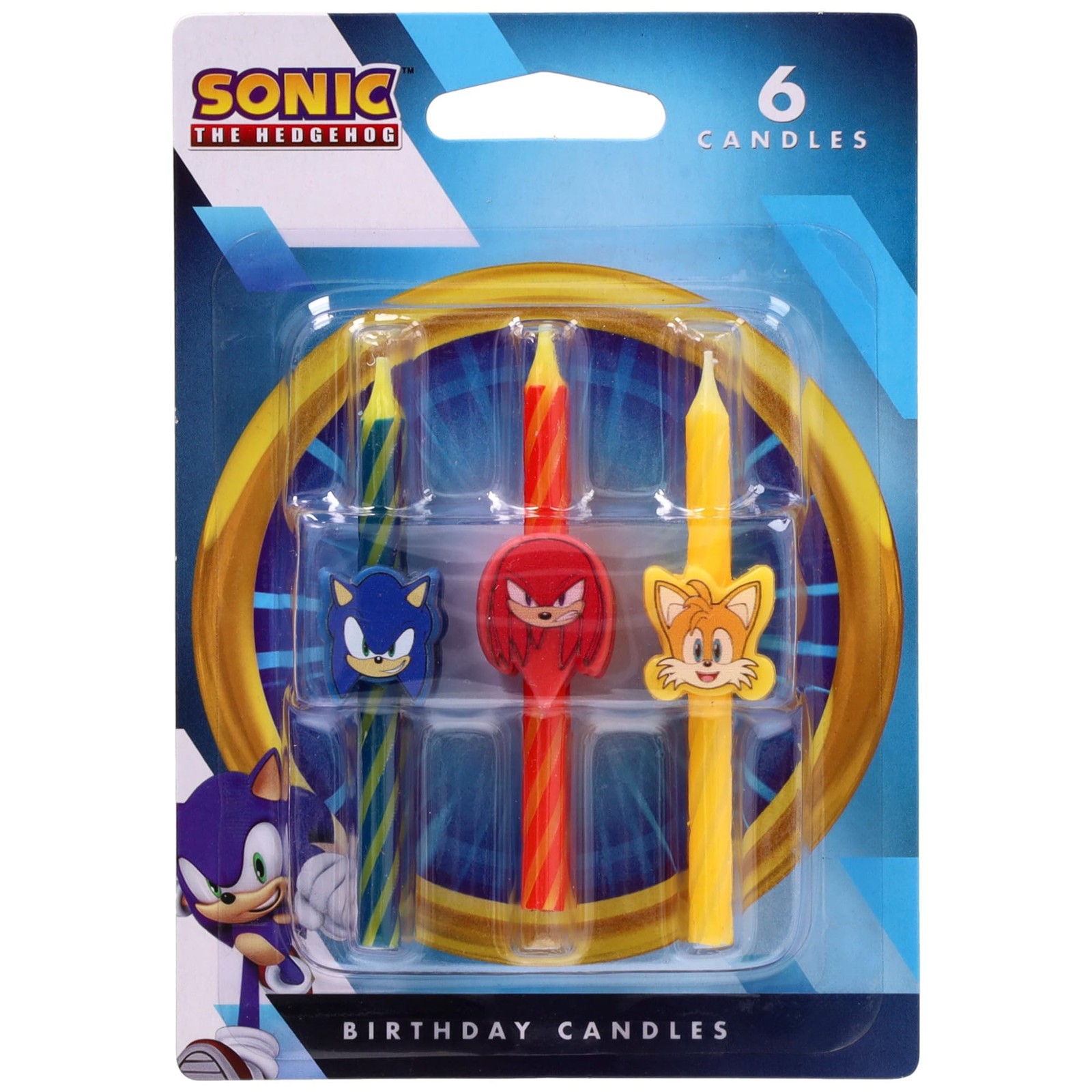 Sonic The Hedgehog Cake Candles | 6 1.05 inches x 5.75 inches, Multicolor
