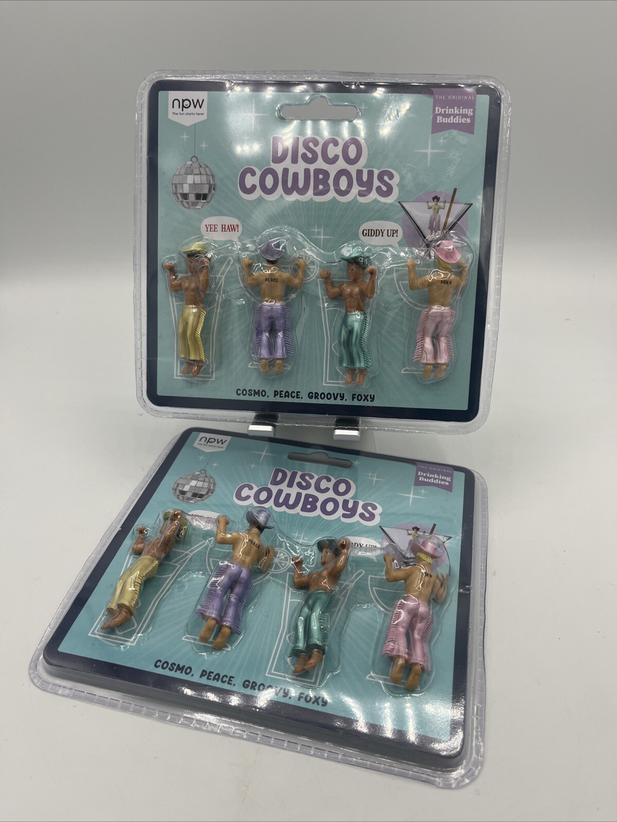 Disco Cowboys Drinking Buddies COSMO,PEACE,GROOVY & FOXY New Free Ship