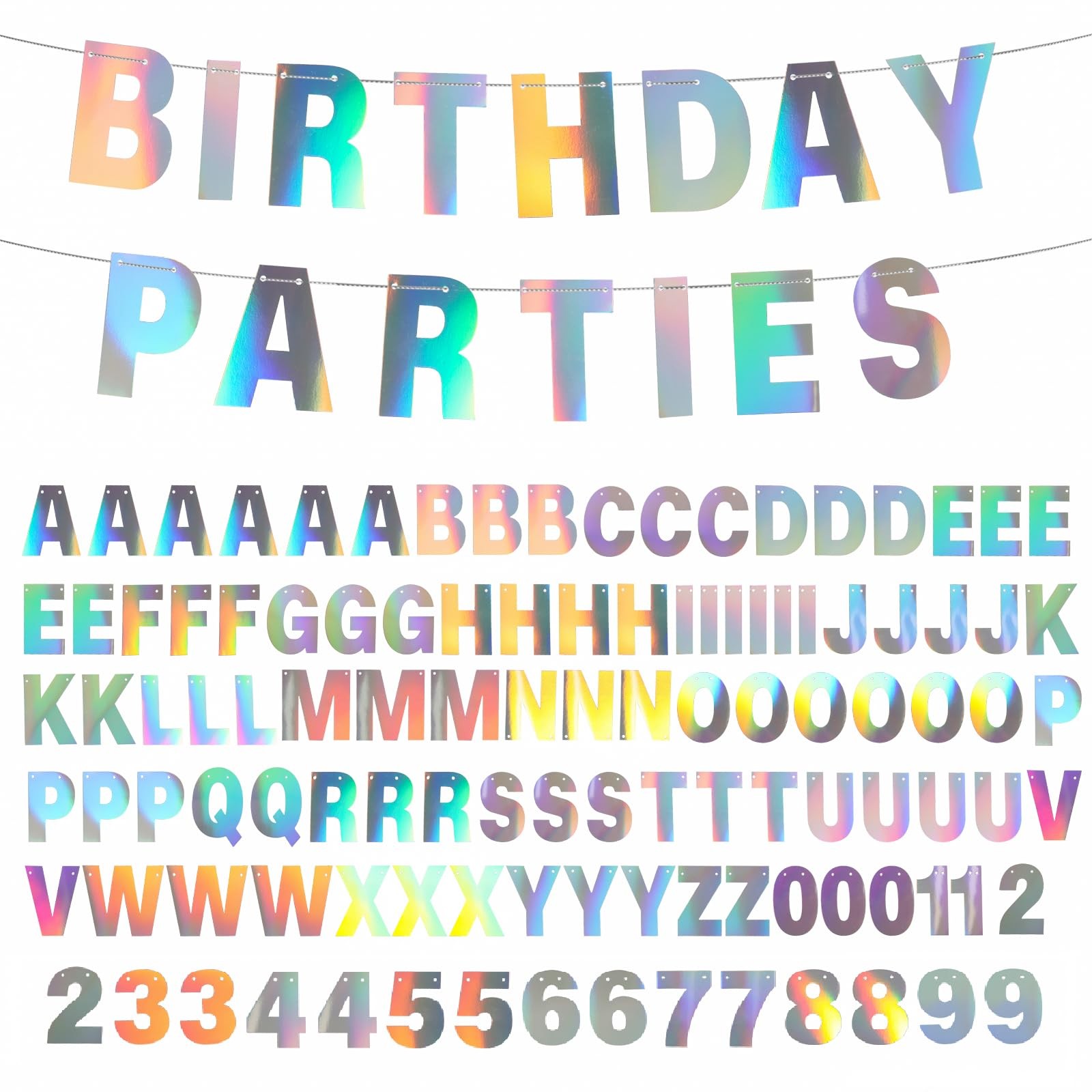 DIY Banner Kit with Letters Banner Letters Holographic Customizable Banners