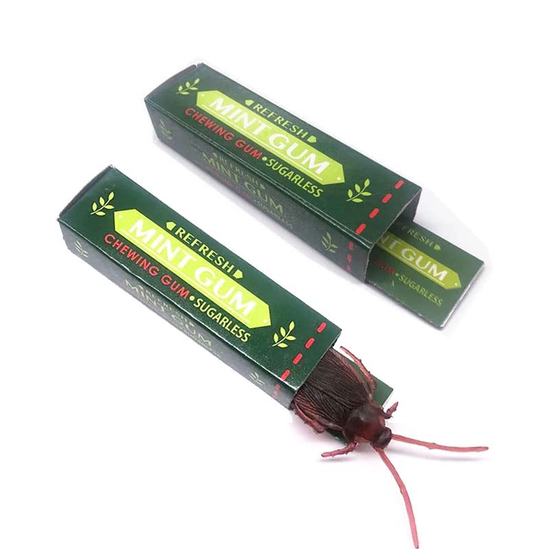 Cooplay 4PCS Roaches Prank Chewing Gum Spoof Cockroach Head Toys Gadget…