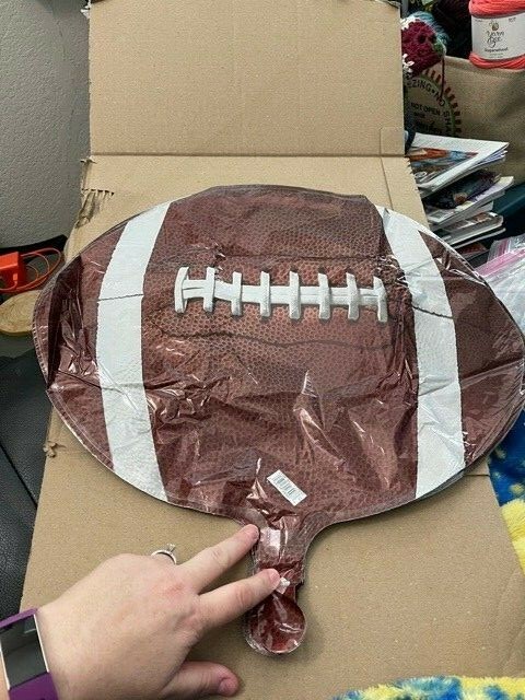 Anagram Jr. Shape 18″ Football Foil Balloon Non-Message Sports NEW All Occasion
