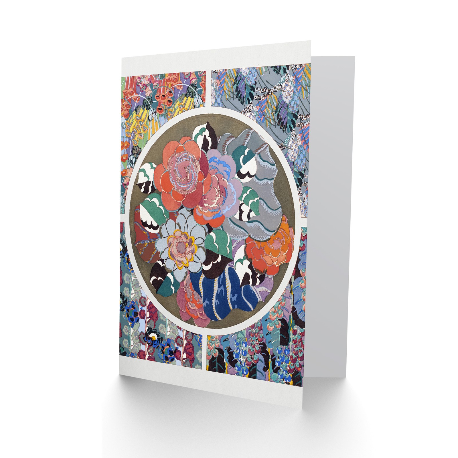 Edouard Benedictus Art Card Floral Art Deco Pattern