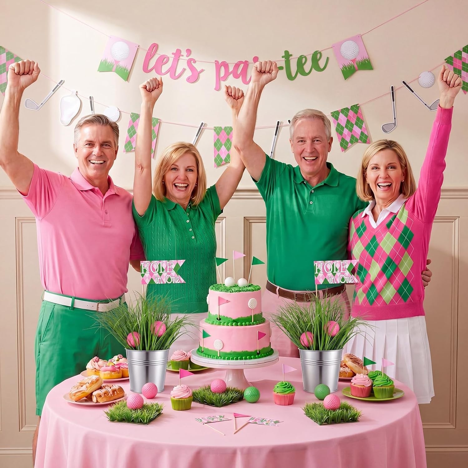 6 Set Golf Party Table Decorations Kit Includes 6