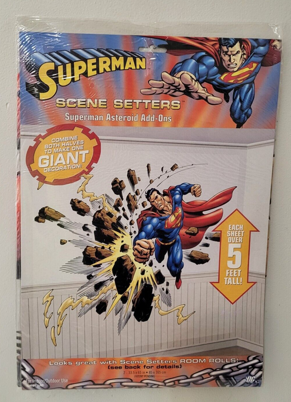 Superman Party Decorations Giant Wall Scene Setter DC Comics Super Heros