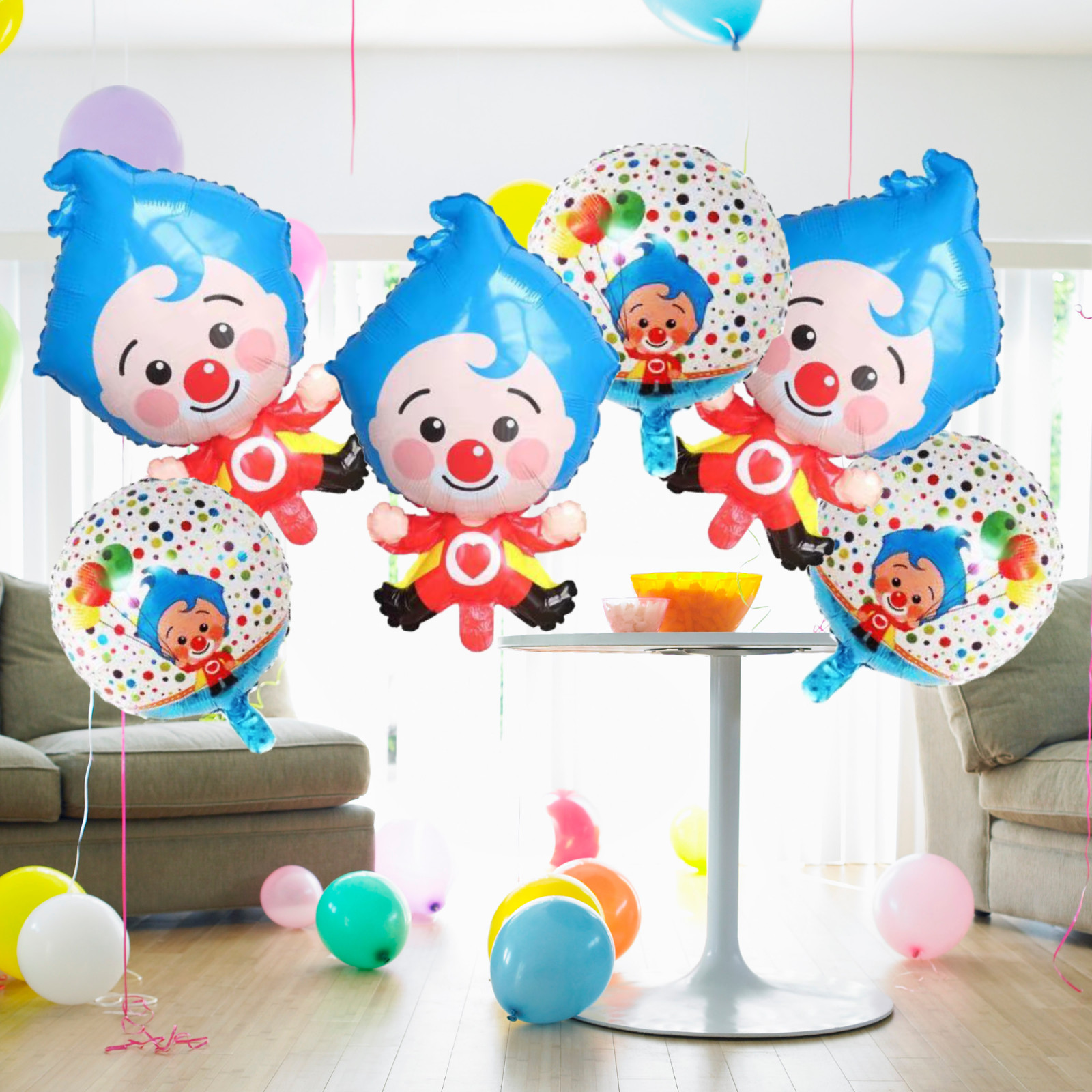 PLIM PLIM PARTY SUPPLIES DECORATION BALLOONS BANNER TABLE COVER THEME CAKE