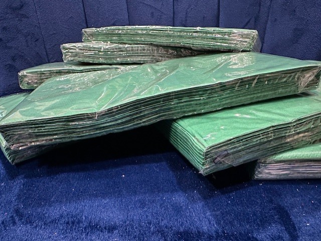 Solid Green Paper Party Napkins 2 PLY 18 Ct (7 Pks) 4×8 126 napkins Total