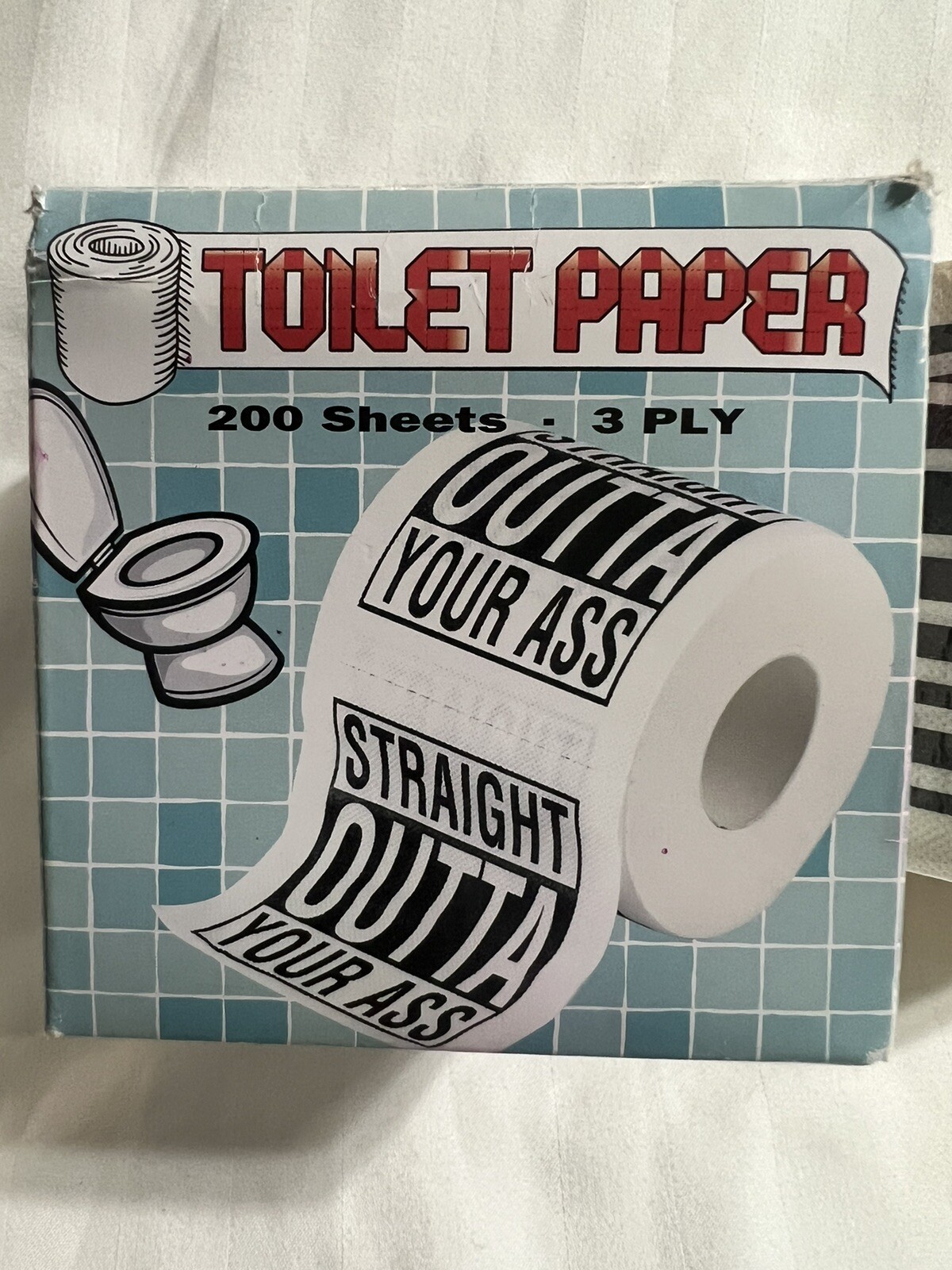 “STRAIGHT OUTTA YOUR ASS” Toilet Paper Bathroom Gags, Pranks, Office Gifts