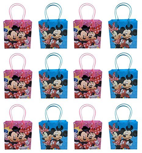 12pcs Mickey and Minnie Mouse Birthday Party Favor Goodie Gift candy Loot Bags