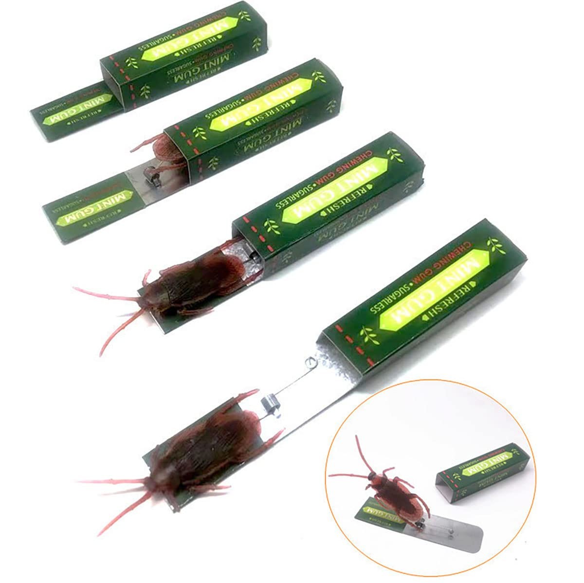 Cooplay 4PCS Roaches Prank Chewing Gum Spoof Cockroach Head Toys Gadget…