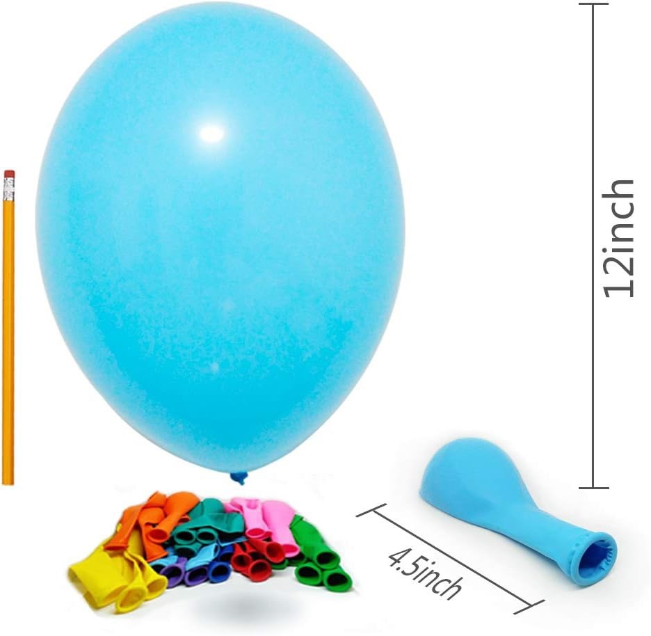 100 Pcs Rainbow Assorted Balloons 12 In for Birthday Baby shower and Party Decor