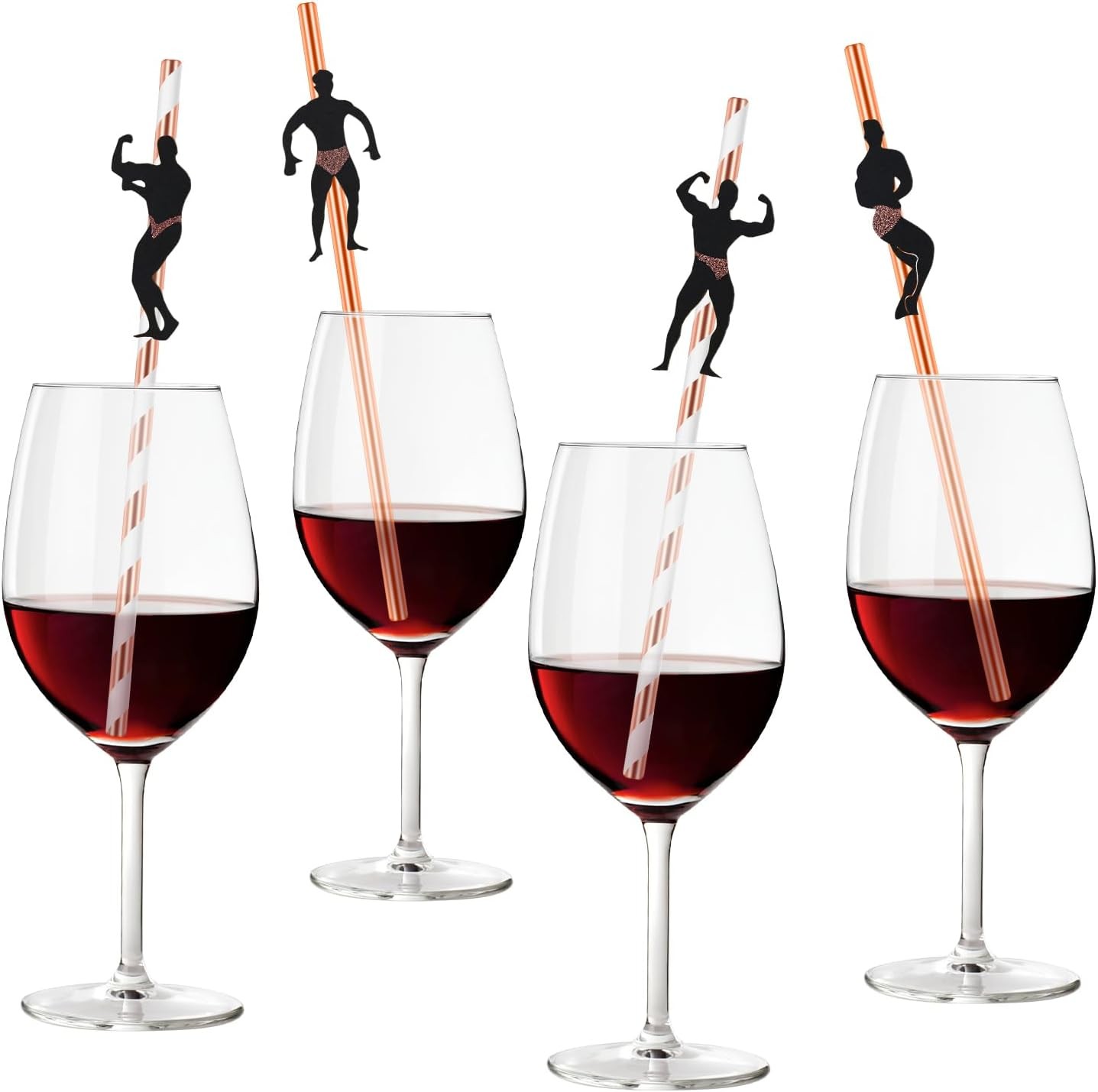 36 Pcs Bachelorette Straws, Funny Male Dancer Drinking Straws for Bachelorette