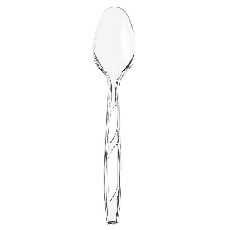 100 Count Disposable Clear Plastic Spoons Heavy-Duty Portable Cutlery Events New