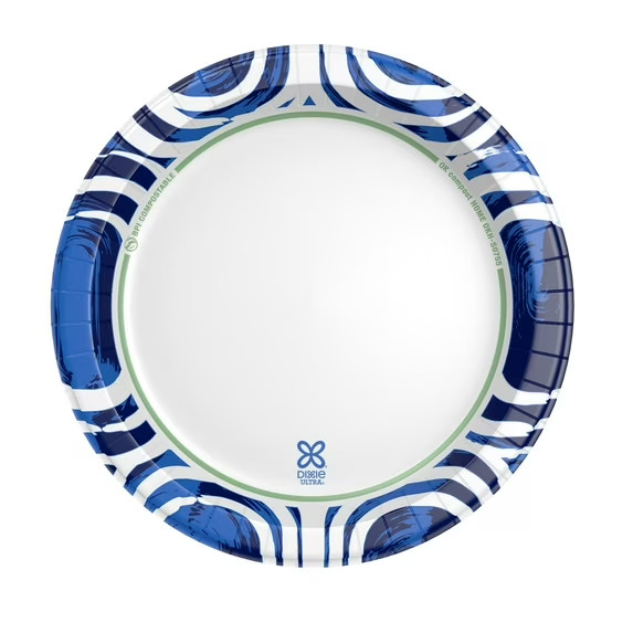 Dixie Ultra Disposable Paper Plates, 8.5″, Multi-Color, 25 Count