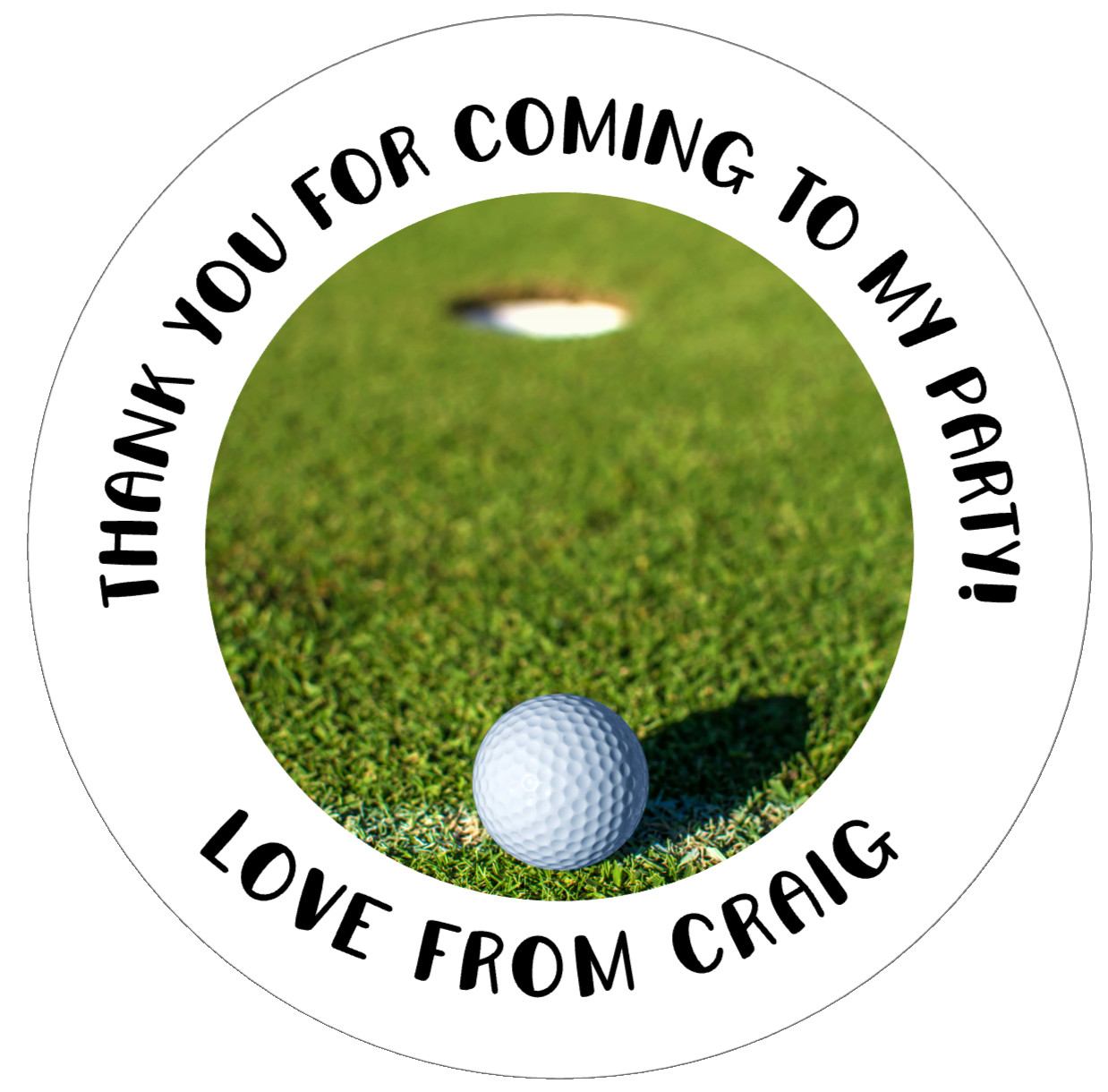 BUY 1 GET 1 HALF PRICE Personalised Golf Party Stickers | Golfer Theme