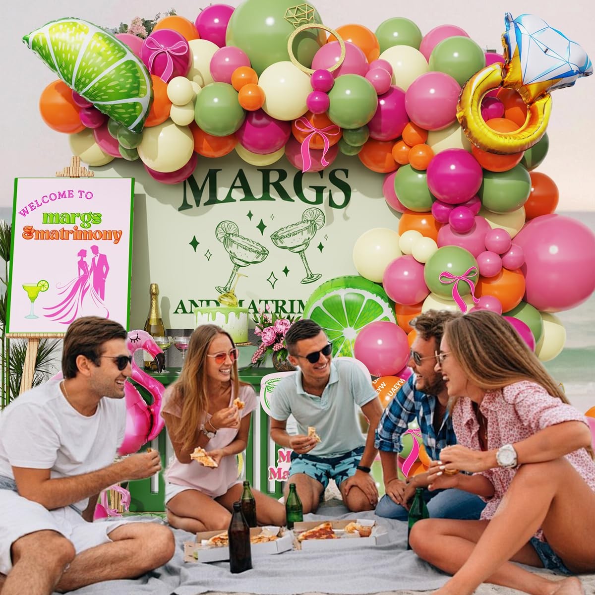 Margs And Matrimony Bachelorette Party Decorations 148Pcs Margarita Tropical …