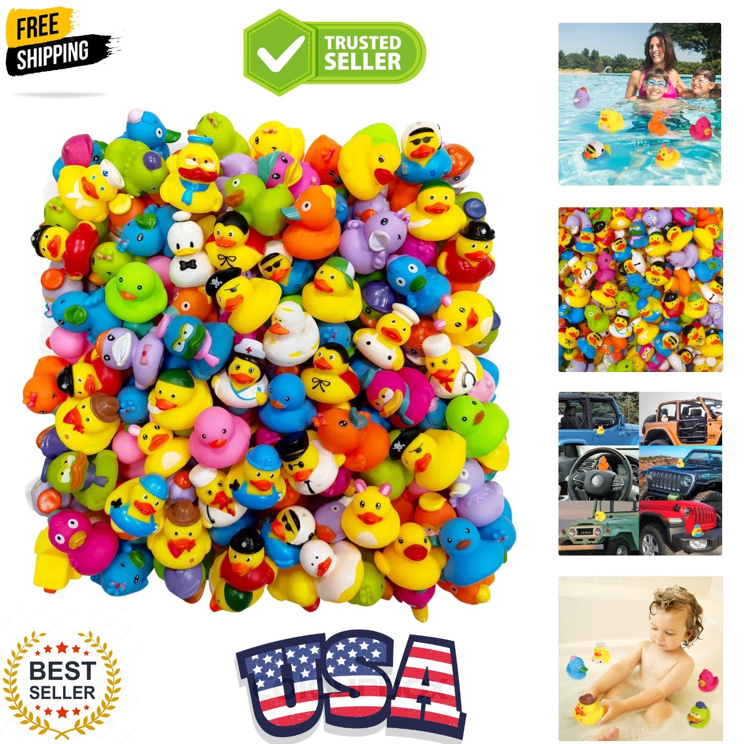 Rubber Ducks in Bulk,Assortment Duckies for Jeep Ducking Floater Duck Bath To…