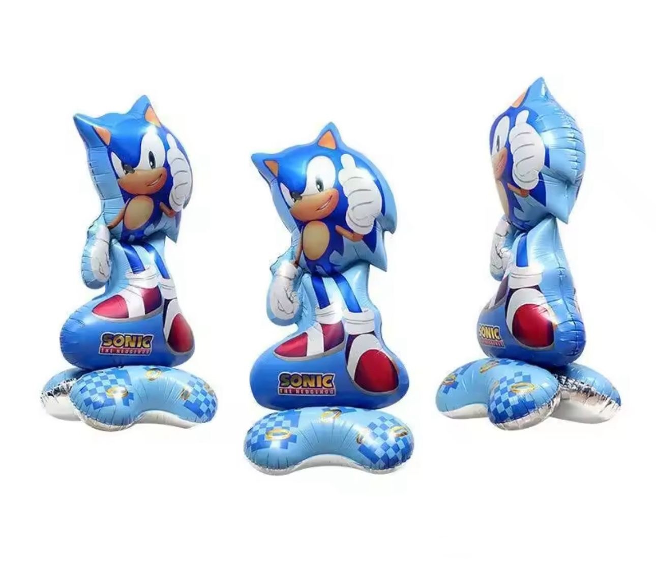Sonic the Hedgehog Balloon Self Standing Table Top Birthday Party Decor 60x34cm
