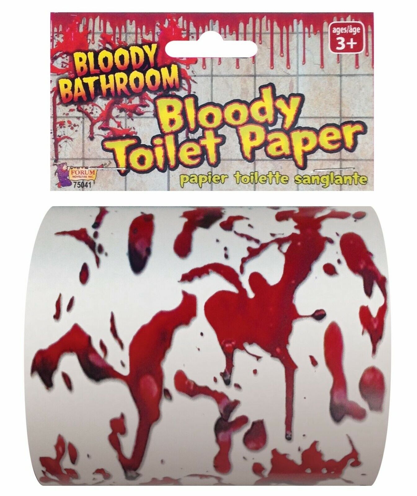 BLOODY Toilet Paper Roll – Halloween Party Bathroom Blood GaG Joke Horror Prank