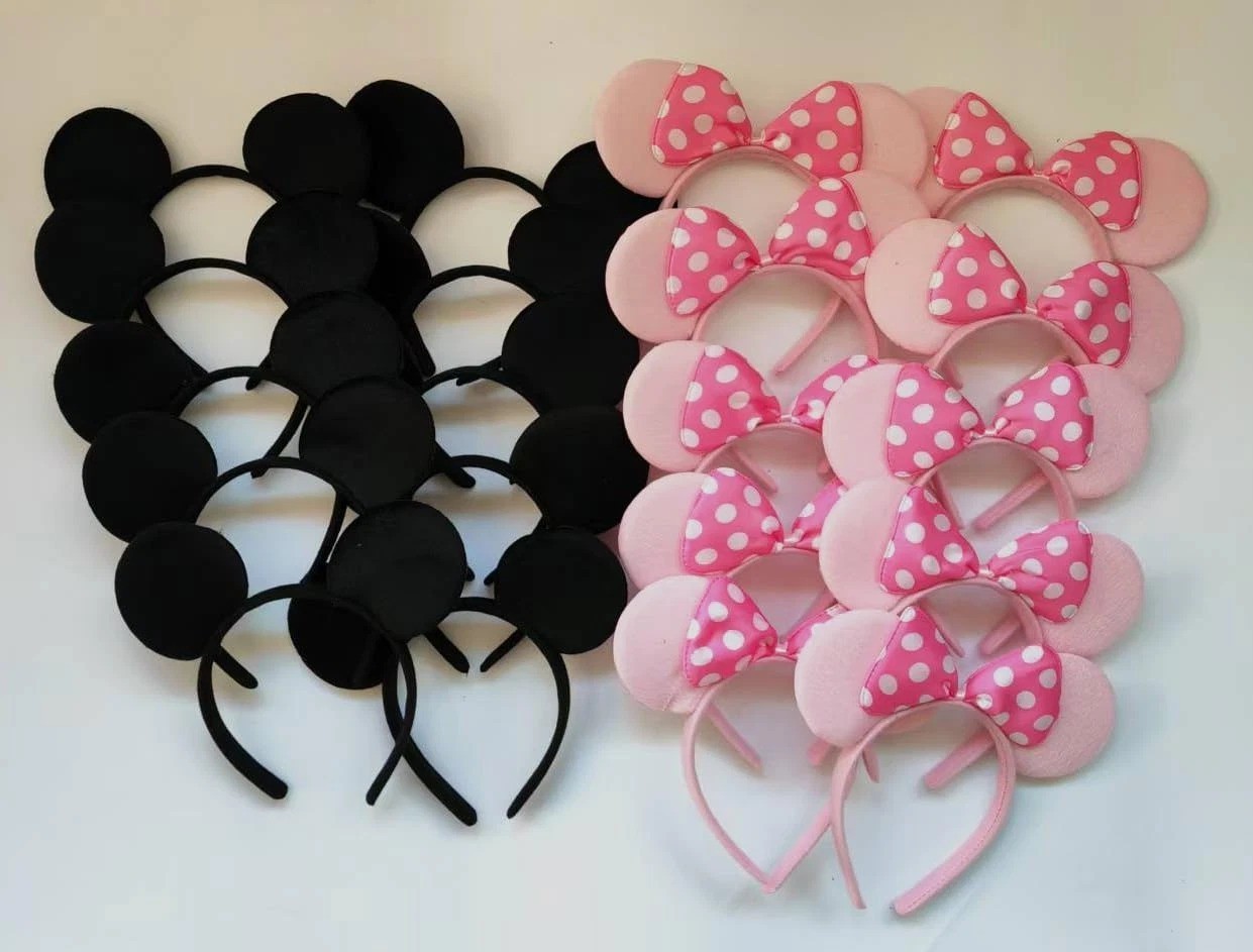 20 PCS Mouse Ears Headbands for Birthday Party Theme Park Costume Play Celebrati
